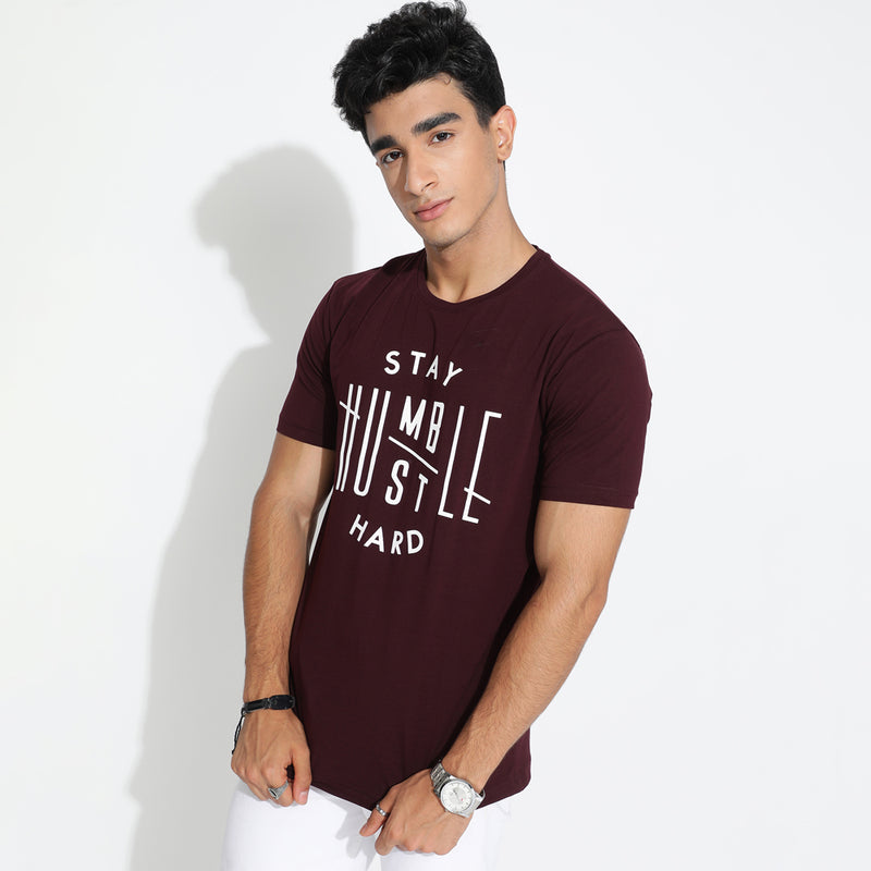 Pure Bliss Wine Stay Humble Tee