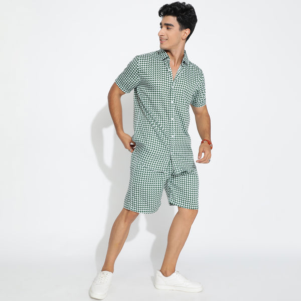 Green Checkered Co-ord