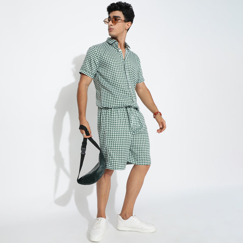 Green Checkered Co-ord