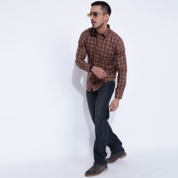 Coffee Check Men's Shirt: Classic Style!