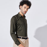 Party Perfect Olive Grove Cotton Shirt