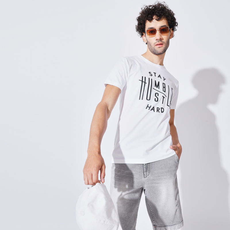 Pure Bliss White Stay Humble Tee