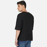 Down Shoulder oversize printed T-shirt