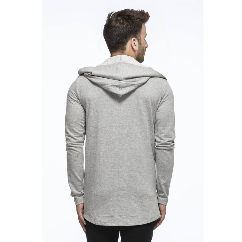 Tinted Men's Cotton Blend Hooded Cardigan