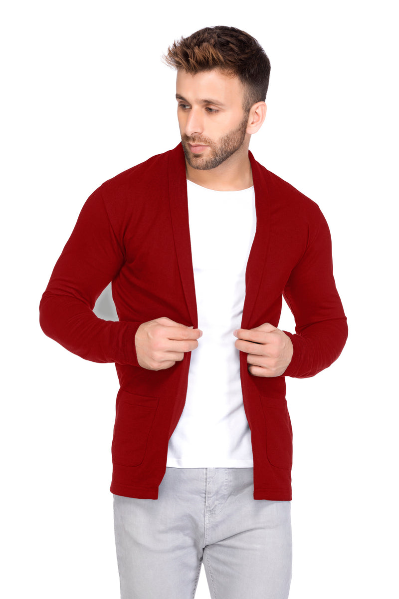 Solid Cardigan for men's